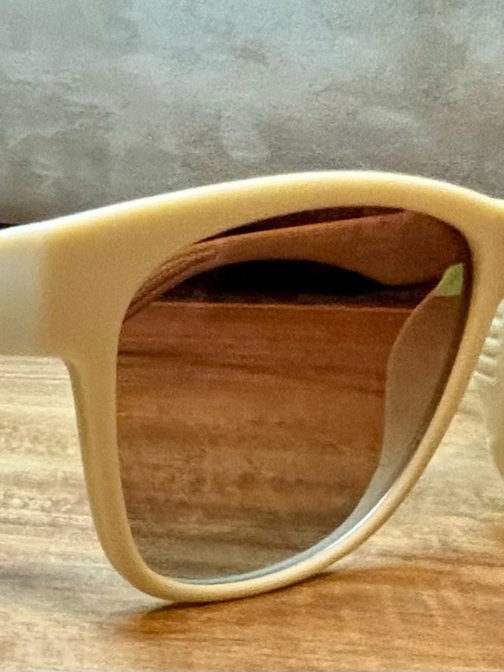 Men's White Frame Sunglasses with Brown Lenses
